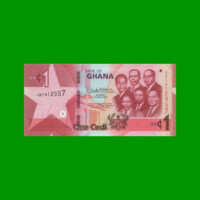 BILLETE DE GHANA 1 CEDI,  PICK 45, AÑO 2019 ESTADO SIN CIRCULAR.-