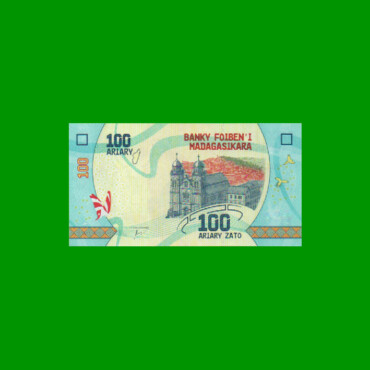 BILLETE DE MADAGASCAR 100 ARIARY, PICK 97, AÑO 2017 ESTADO SIN CIRCULAR.-