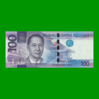 BILLETE DE FILIPINAS 100 PISO, PICK 208, ESTADO SIN CIRCULAR.-