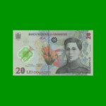 BILLETE DE RUMANIA 20 LEI, POLYMERO PICK NEW, ESTADO SIN CIRCULAR.-
