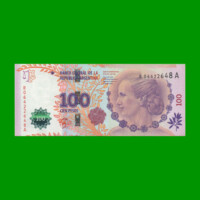 REPOSICION BILLETE CONVERTIBLE TERCER DISEÑO $ 100,00, BOT 4321, ESTADO EXCELENTE+ .-