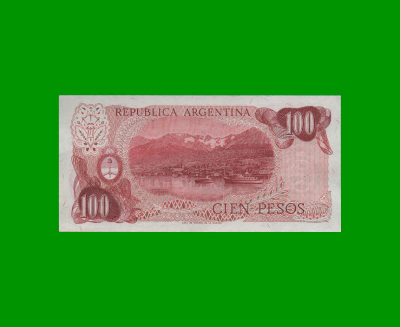 PESOS LEY 18.188 $100,00, BOT 2395, AÑO 1974, ESTADO EXCELENTE+ .- - Imagen 2