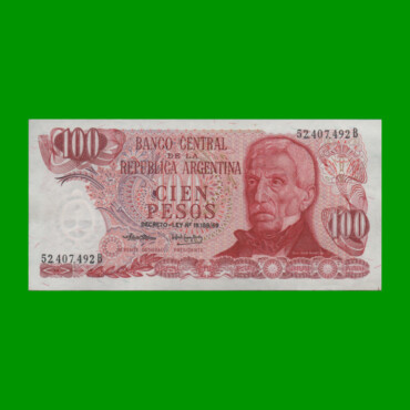 PESOS LEY 18.188 $100,00, BOT 2395, AÑO 1974, ESTADO EXCELENTE+ .-