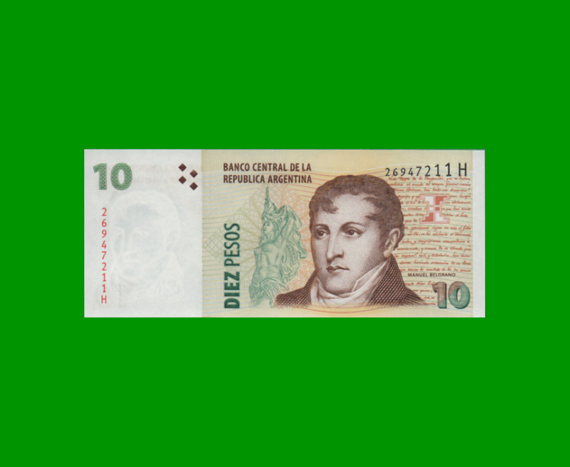 PESOS CONVERTIBLES 2do DISEÑO $10,00, BOT 3425, AÑO 2006, ESTADO SIN CIRCULAR.-