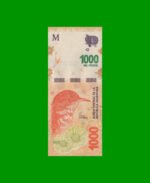 PESOS 3er DISEÑO $1.000,00, BOT 6008, AÑO 2019, SERIE D, ESTADO SIN CIRCULAR.-