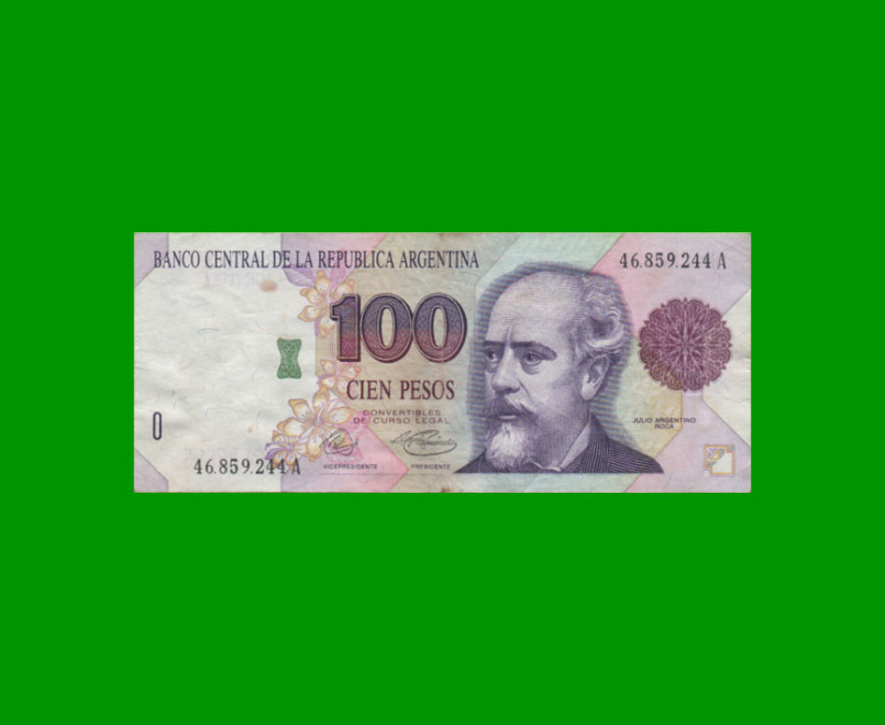 PESOS CONVERTIBLES 1er DISEÑO $100,00, BOT 3072a, AÑO 1992, ESTADO MUY BUENO+.-