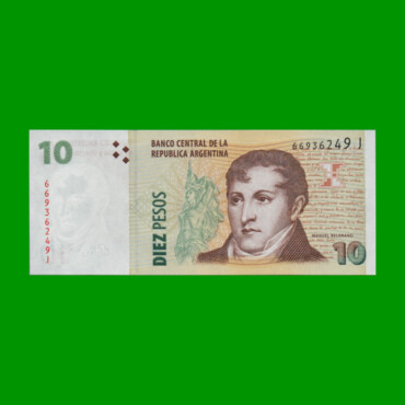 PESOS CONVERTIBLES 2do DISEÑO $10,00, BOT 3431a, AÑO 2009, ESTADO SIN CIRCULAR.-