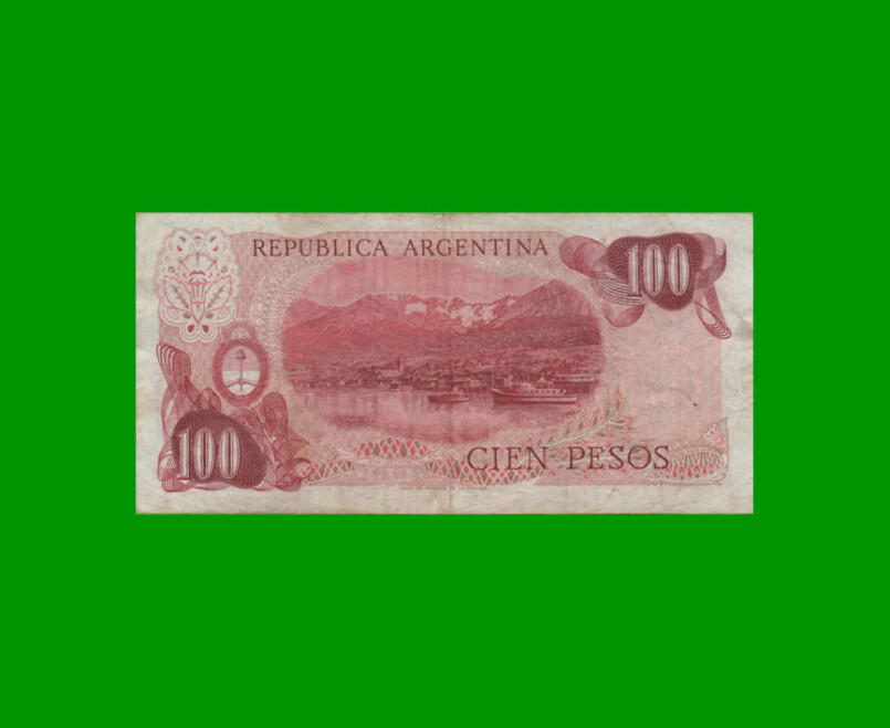 PESOS LEY 18.188 $100,00, BOT 2401a, AÑO 1975, ESTADO MUY BUENO- .- - Imagen 2