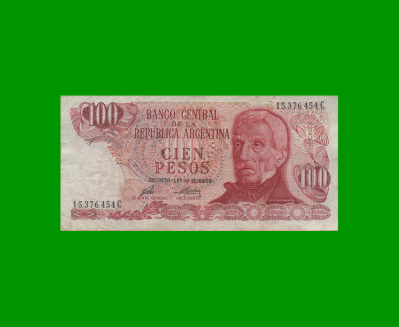 PESOS LEY 18.188 $100,00, BOT 2401a, AÑO 1975, ESTADO MUY BUENO- .-