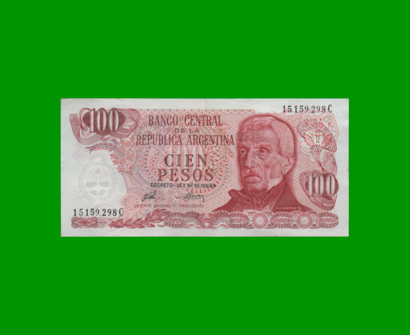 PESOS LEY 18.188 $100,00, BOT 2401a, AÑO 1975, ESTADO EXCELENTE- .-