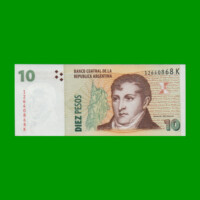 PESOS CONVERTIBLES 2do DISEÑO $10,00, BOT 3432, AÑO 2009, ESTADO SIN CIRCULAR.-