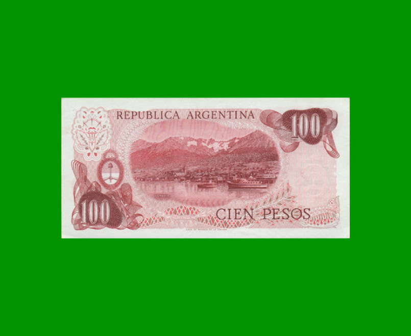 PESOS LEY 18.188 $100,00, BOT 2405, AÑO 1977, ESTADO EXCELENTE+ .- - Imagen 2