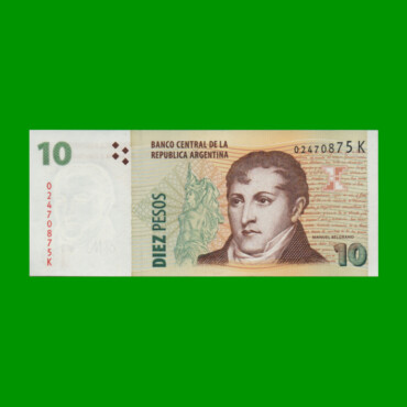 PESOS CONVERTIBLES 2do DISEÑO $10,00, BOT 3432b, AÑO 2009, ESTADO EXCELENTE.-