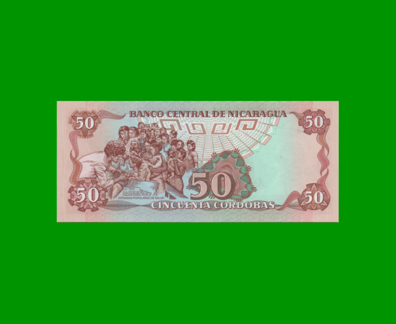 BILLETE DE NICARAGUA 50 CORDOBAS, PICK 153, ESTADO SIN CIRCULAR.- - Imagen 2