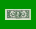 BILLETE DE EL SALVADOR 5 COLONES, PICK 134b, AÑO 1988 ESTADO EXCELENTE+.- - Imagen 2