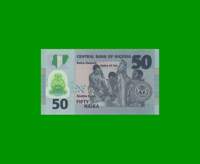 BILLETE DE NIGERIA 50 NAIRA, POLYMERO CONMEMORATIVO PICK 37, AÑO 2010 ESTADO SIN CIRCULAR.- - Imagen 2