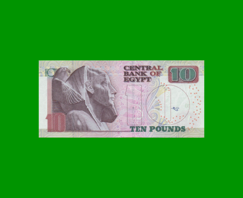 BILLETE DE EGIPTO 10 LIBRAS, PICK 64c, ESTADO SIN CIRCULAR.- - Imagen 2