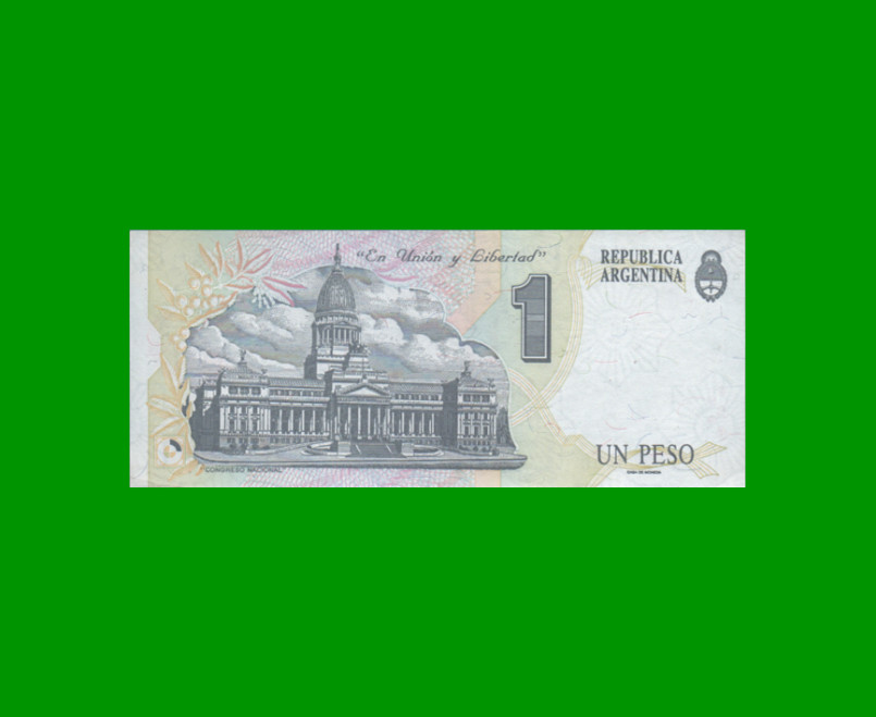 PESOS CONVERTIBLES 1er DISEÑO $1,00, BOT 3007, AÑO 1993, ESTADO SIN CIRCULAR.- - Imagen 2