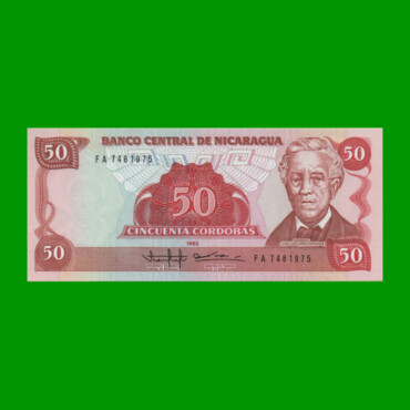 BILLETE DE NICARAGUA 50 CORDOBAS, PICK 153, ESTADO SIN CIRCULAR.-