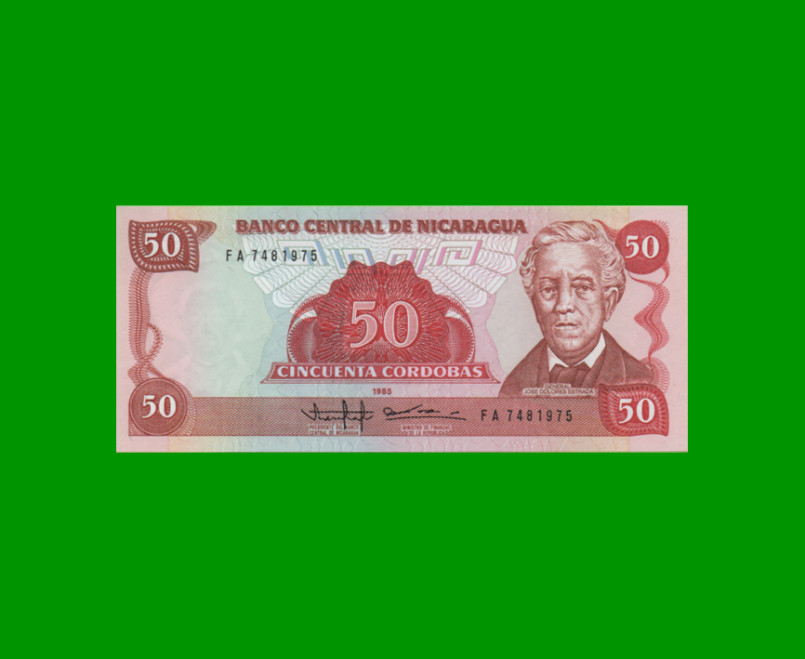 BILLETE DE NICARAGUA 50 CORDOBAS, PICK 153, ESTADO SIN CIRCULAR.-