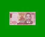 BILLETE DE MALAWI 100 KWACHA, PICK 65b, AÑO 2016 ESTADO SIN CIRCULAR.-