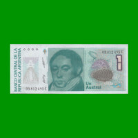 BILLETE DE AUSTRALES, 1 AUSTRAL, BOT 2808, AÑO 1988, ESTADO EXCELENTE+.-
