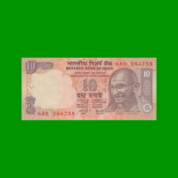 BILLETE DE INDIA 10 RUPIAS, PICK 95i, ESTADO SIN CIRCULAR.-