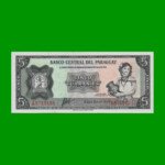 BILLETE DE PARAGUAY 5 GUARANIES, PICK 195a, ESTADO SIN CIRCULAR.-