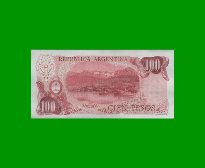 PESOS LEY 18.188 $100,00, BOT 2405a, AÑO 1977, ESTADO EXCELENTE.- - Imagen 2