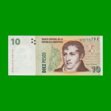 PESOS CONVERTIBLES 2do DISEÑO $10,00, BOT 3432b, AÑO 2009, ESTADO EXCELENTE+.-