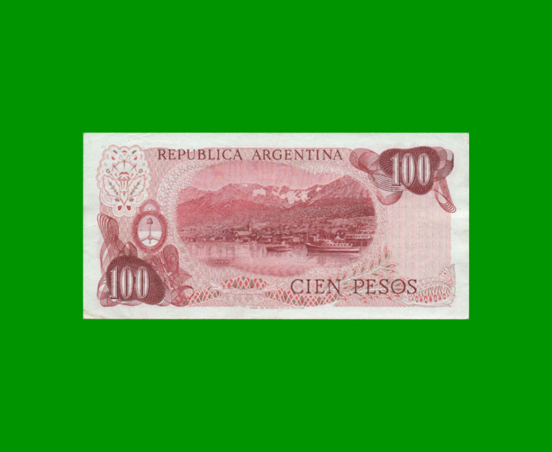 PESOS LEY 18.188 $100,00, BOT 2407, AÑO 1977, ESTADO EXCELENTE- .- - Imagen 2