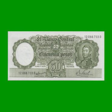MONEDA NACIONAL $50,00, BOT 2024, AÑO 1967, ESTADO SIN CIRCULAR.-