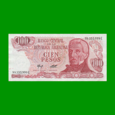 PESOS LEY 18.188 $100,00, BOT 2407, AÑO 1977, ESTADO EXCELENTE- .-