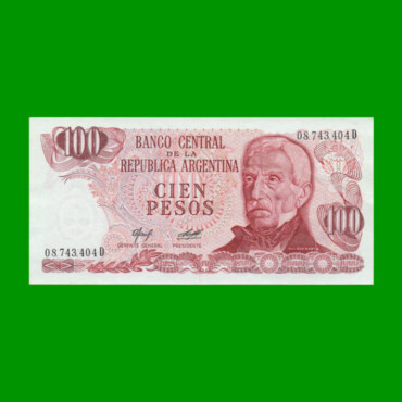 PESOS LEY 18.188 $100,00, BOT 2408, AÑO 1977, ESTADO EXCELENTE+ .-