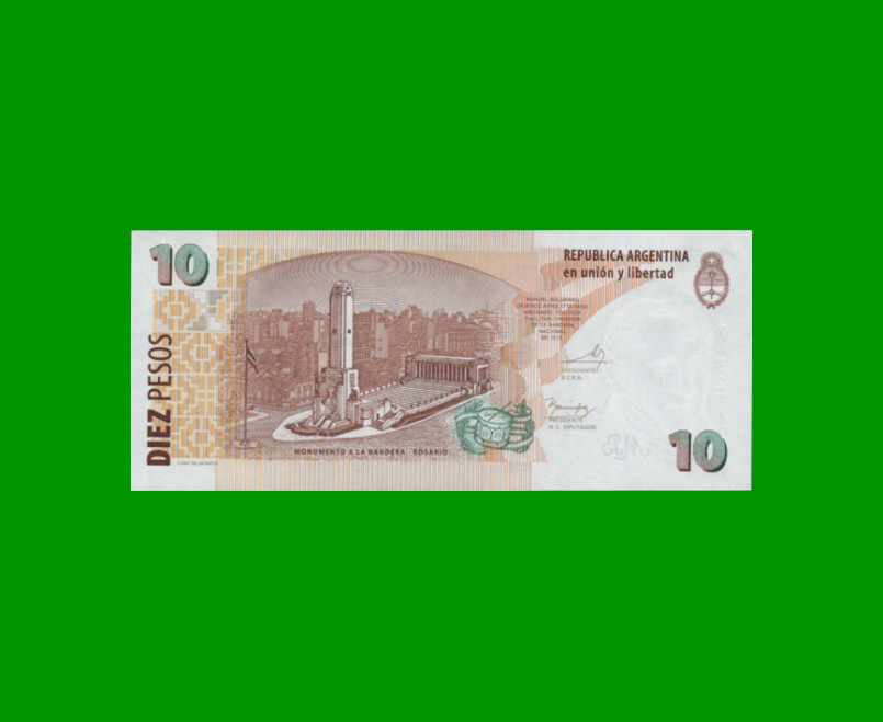 PESOS CONVERTIBLES 2do DISEÑO $10,00, BOT 3441, AÑO 2014, ESTADO SIN CIRCULAR.- - Imagen 2