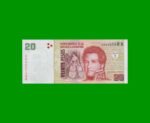 PESOS CONVERTIBLES 2do DISEÑO $20,00, BOT 3501, AÑO 1999, ESTADO SIN CIRCULAR.-