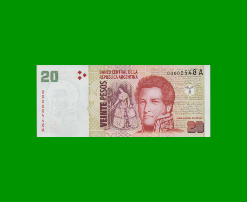 PESOS CONVERTIBLES 2do DISEÑO $20,00, BOT 3501, AÑO 1999, ESTADO SIN CIRCULAR.-