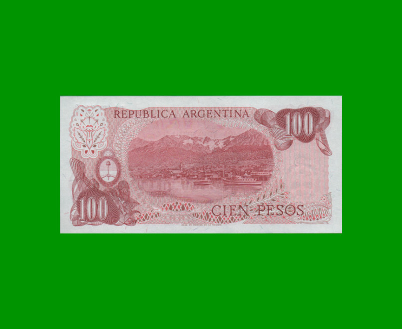 PESOS LEY 18.188 $100,00, BOT 2408a, AÑO 1977, ESTADO SIN CIRCULAR.- - Imagen 2