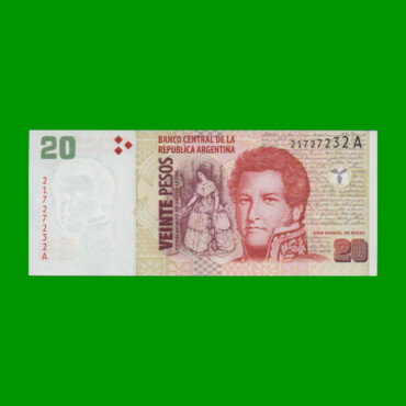 PESOS CONVERTIBLES 2do DISEÑO $20,00, BOT 3502, AÑO 2000, ESTADO SIN CIRCULAR.-