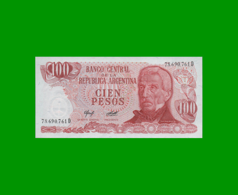 PESOS LEY 18.188 $100,00, BOT 2408a, AÑO 1977, ESTADO SIN CIRCULAR.-