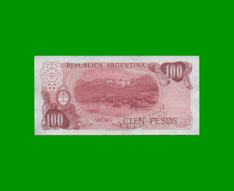 PESOS LEY 18.188 $100,00, BOT 2408b, AÑO 1978, ESTADO EXCELENTE- .- - Imagen 2