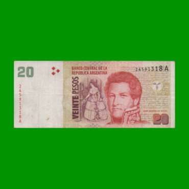 PESOS CONVERTIBLES 2do DISEÑO $20,00, BOT 3504, AÑO 2000, ESTADO MUY BUENO- .-