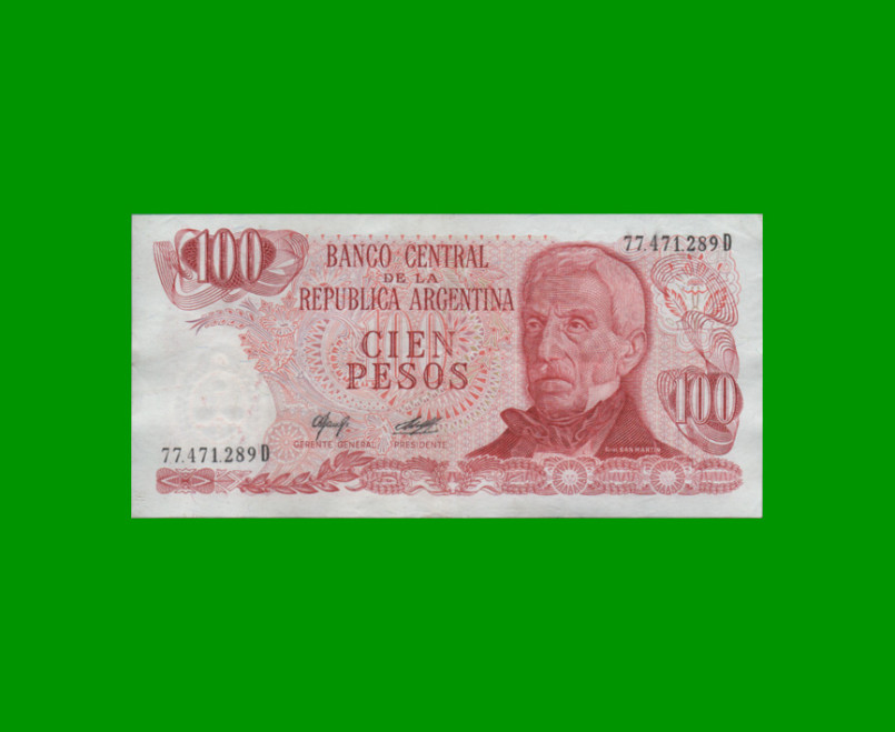 PESOS LEY 18.188 $100,00, BOT 2408b, AÑO 1978, ESTADO EXCELENTE- .-