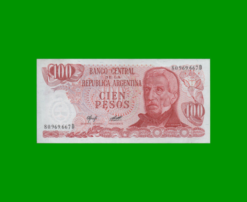 PESOS LEY 18.188 $100,00, BOT 2409, AÑO 1978, ESTADO EXCELENTE- .-