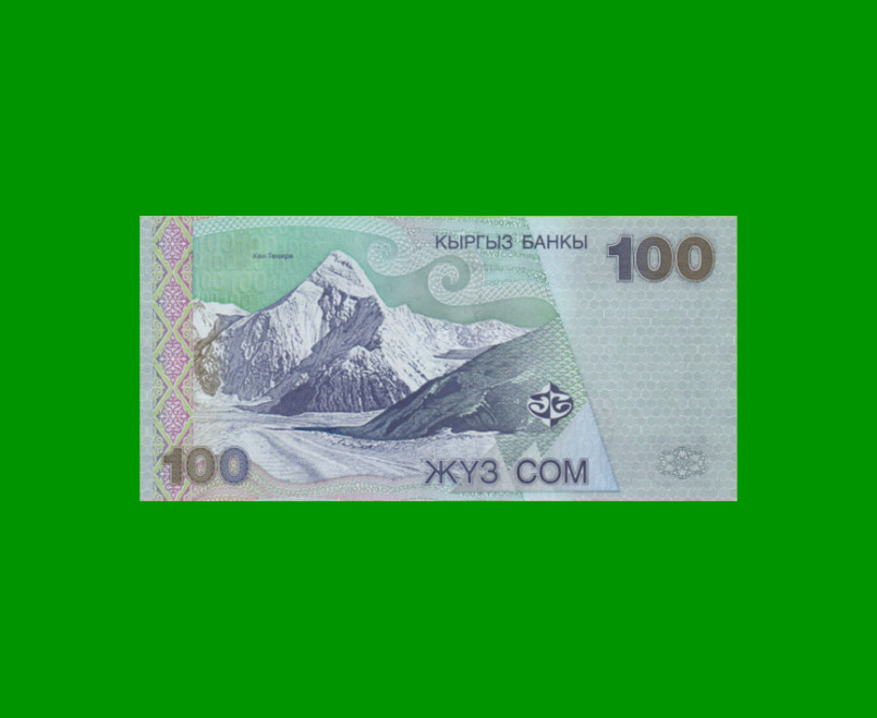 BILLETE DE KYRGISTAN 100 SON, PICK 21, AÑO 2002, ESTADO SIN CIRCULAR.- - Imagen 2