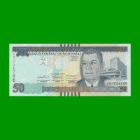 BILLETE DE HONDURAS 50 LEMPIRAS, PICK 101, AÑO 2014 ESTADO SIN CIRCULAR.-