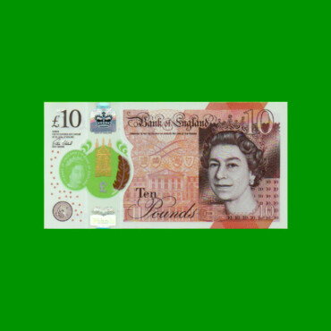 BILLETE DE INGLATERRA (GRAN BRETAÑA) 10 LIBRAS POLYMERO, PICK 395, AÑO 2016 ESTADO SIN CIRCULAR-