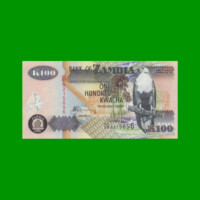 BILLETE DE ZAMBIA 100 KWACHA, PICK 38f, AÑO 2006, ESTADO SIN CIRCULAR.-