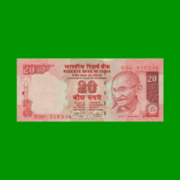 BILLETE DE INDIA 20 RUPIAS, PICK 96j, ESTADO SIN CIRCULAR.-