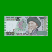 BILLETE DE KYRGISTAN 100 SON, PICK 21, AÑO 2002, ESTADO SIN CIRCULAR.-